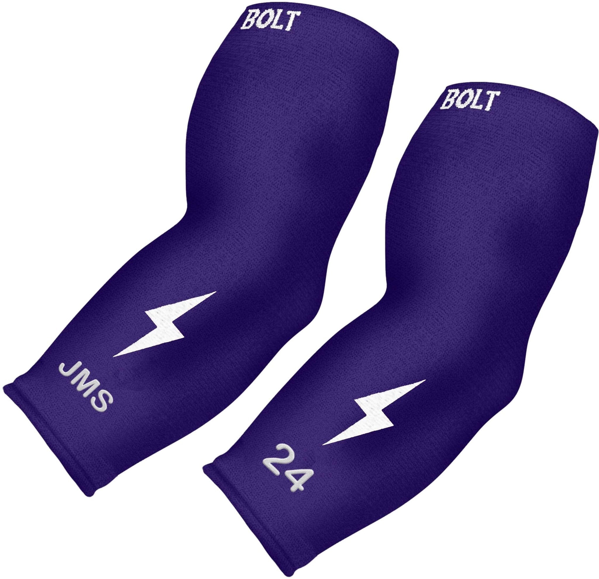 Personalized BRUCE BOLT Graduated Compression Premium 3/4 Arm Sleeve - PURPLE- quickbuy