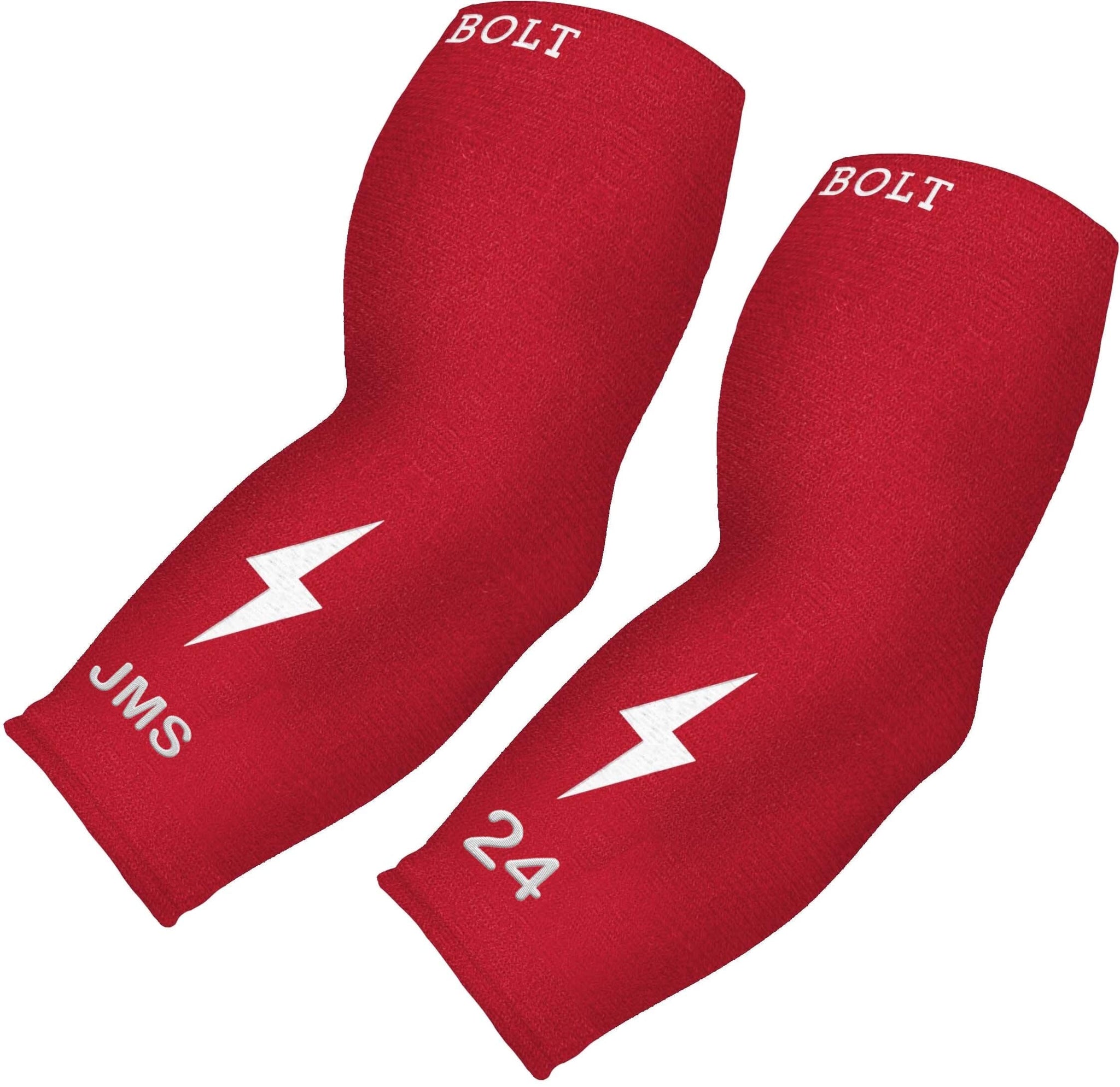 Personalized BRUCE BOLT Graduated Compression Premium 3/4 Arm Sleeve - RED- quickbuy
