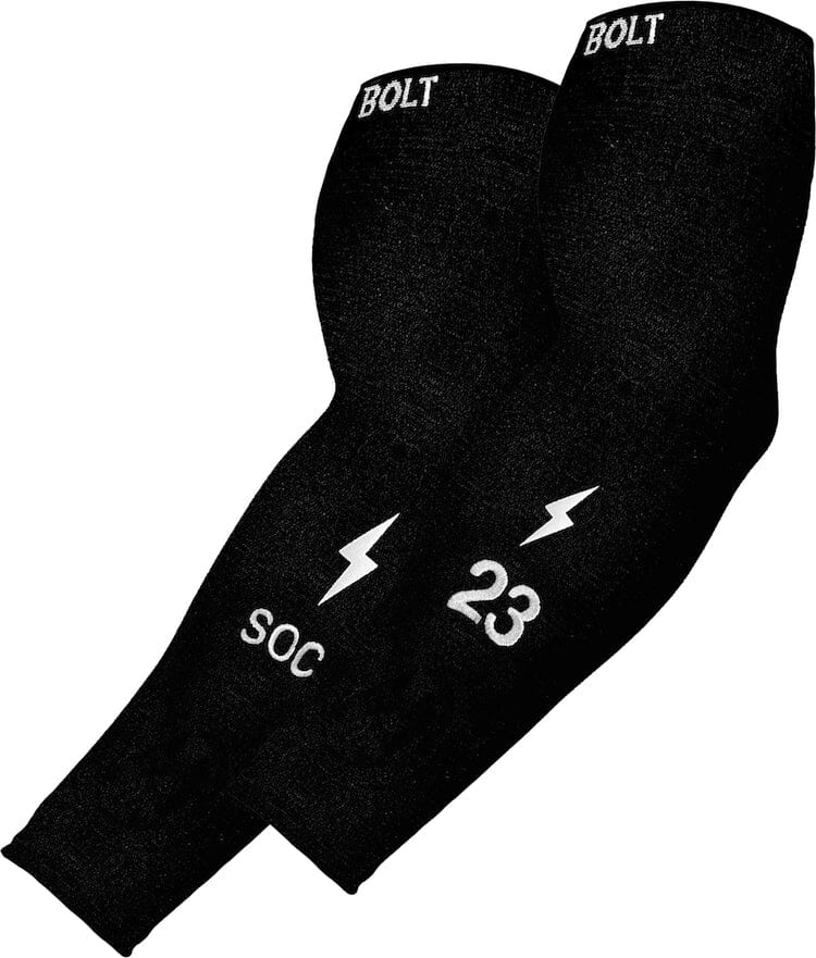 Personalized BRUCE BOLT Graduated Compression Premium Arm Sleeve - BLACK- quickbuy