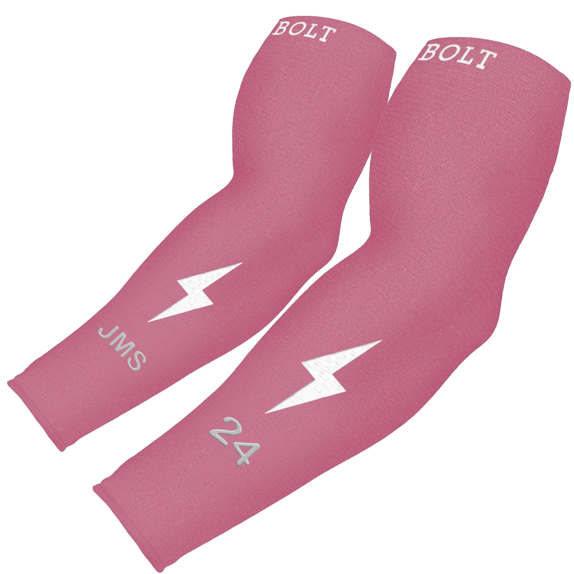 Personalized BRUCE BOLT Graduated Compression Premium Arm Sleeve - DUSTY PINK- quickbuy