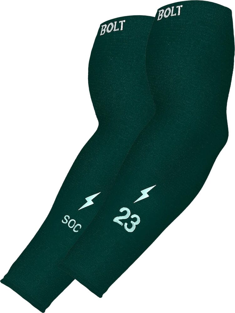 Personalized BRUCE BOLT Graduated Compression Premium Arm Sleeve - GREEN- quickbuy