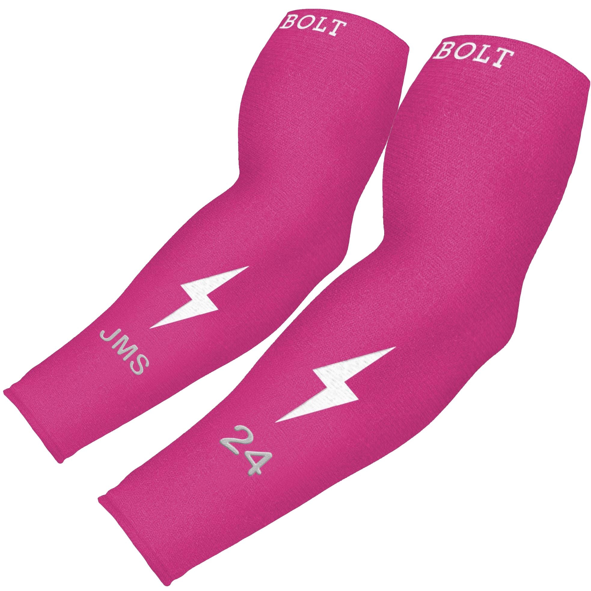 Personalized BRUCE BOLT Graduated Compression Premium Arm Sleeve - PINK- quickbuy