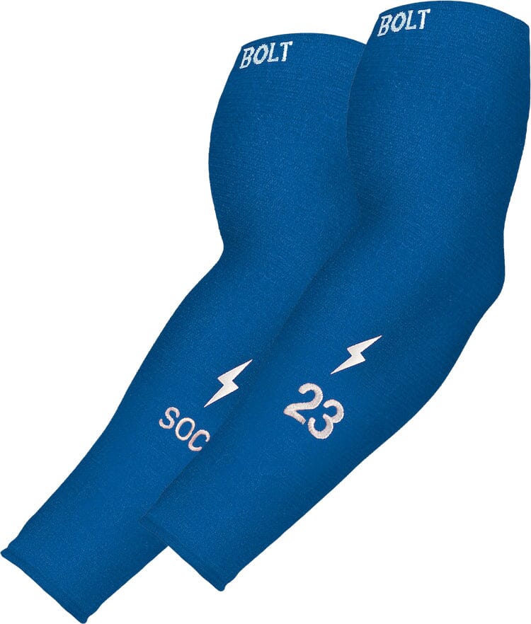 Personalized BRUCE BOLT Graduated Compression Premium Arm Sleeve - ROYAL- quickbuy
