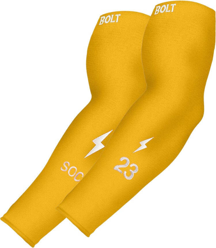 Personalized BRUCE BOLT Graduated Compression Premium Arm Sleeve - YELLOW- quickbuy