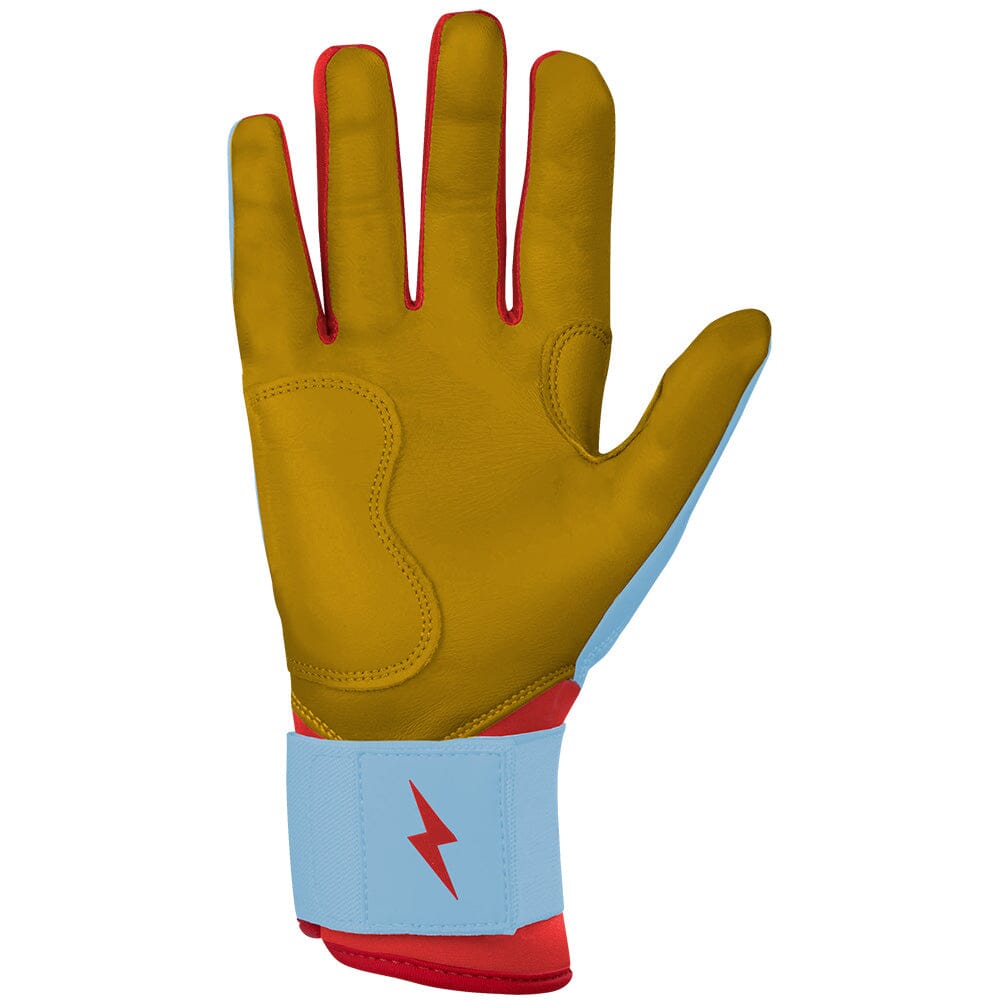 Bader Series Long Cuff Batting Gloves - Baby Blue- quickbuy