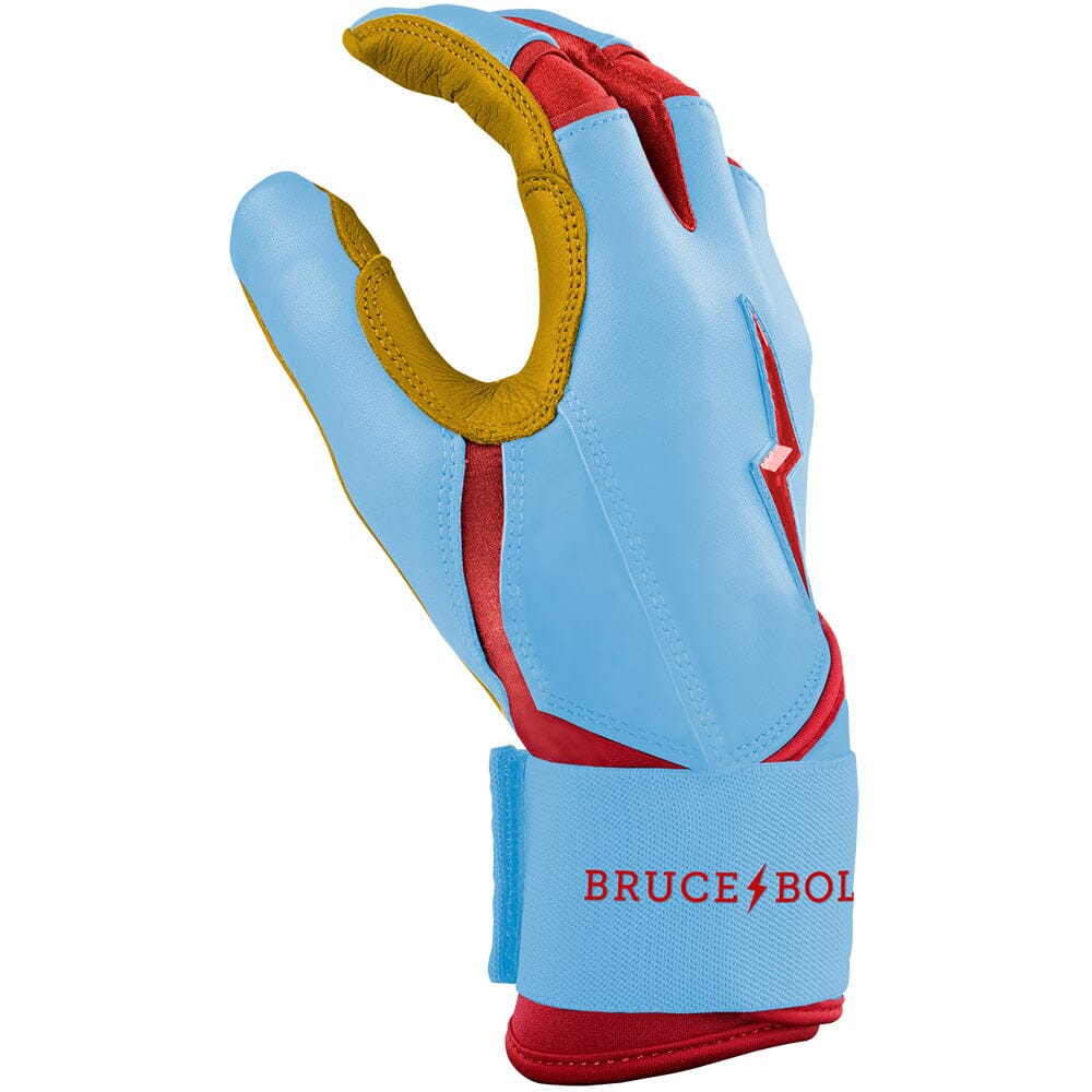 Bader Series Long Cuff Batting Gloves - Baby Blue- thumb 5