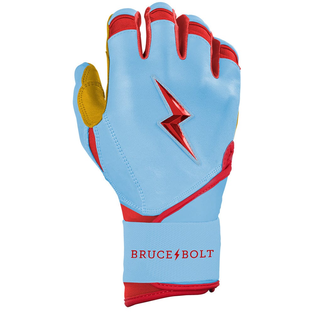 Bader Series Long Cuff Batting Gloves - Baby Blue- thumb 4