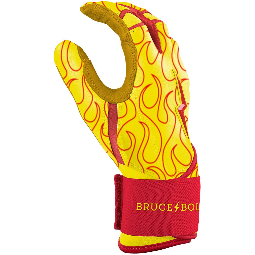 Bader Series Long Cuff Batting Gloves - Flames- thumb 5