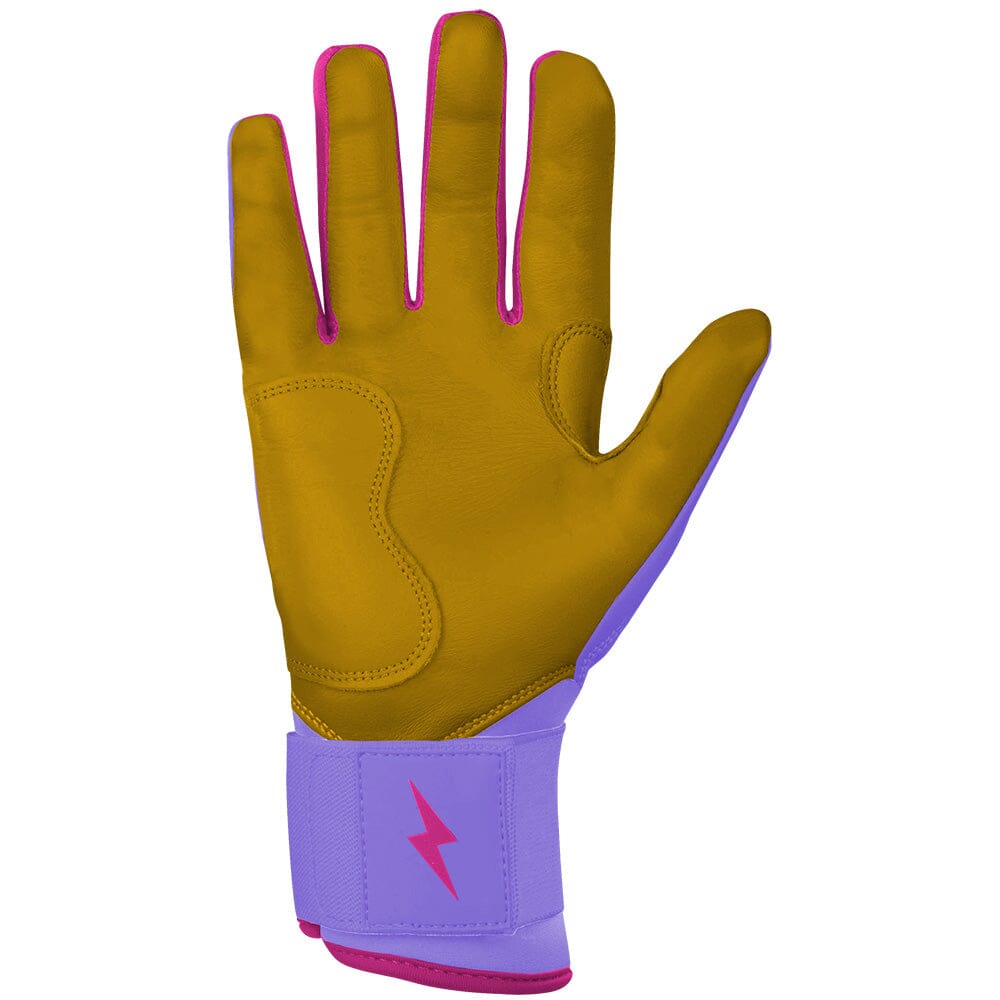 Bader Series Long Cuff Batting Gloves - Lavender- quickbuy