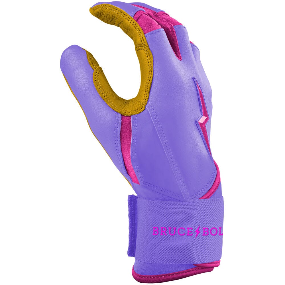 Bader Series Long Cuff Batting Gloves - Lavender- thumb 5