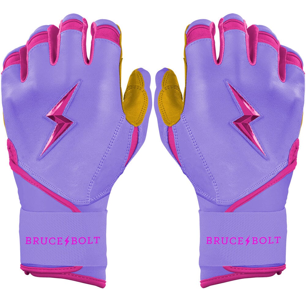 Bader Series Long Cuff Batting Gloves - Lavender- quickbuy