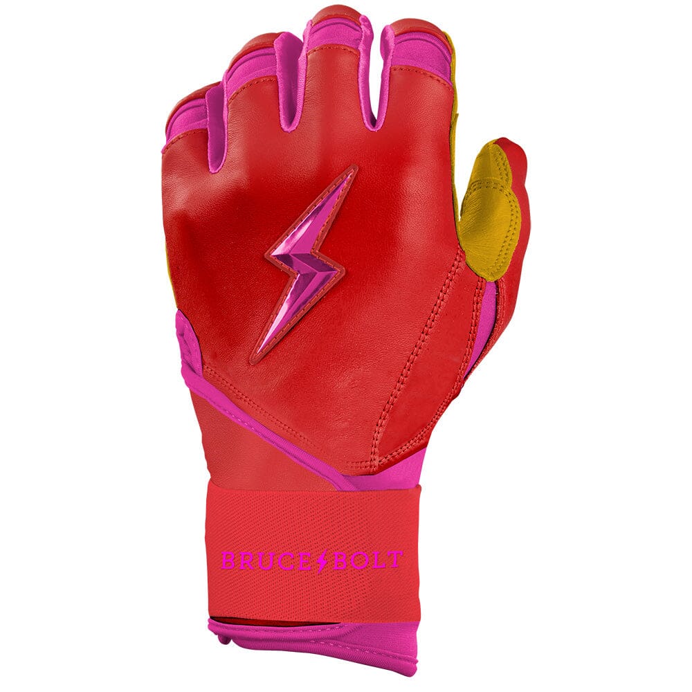 Bader Series Long Cuff Batting Gloves - Pink- thumb 3