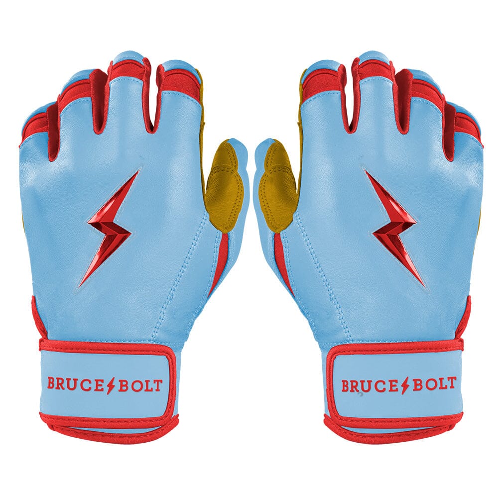 Bader Series Short Cuff Batting Gloves - Baby Blue- quickbuy