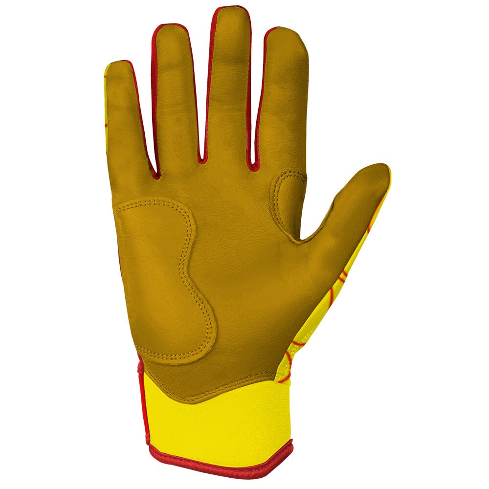Bader Series Short Cuff Batting Gloves - Flames- quickbuy