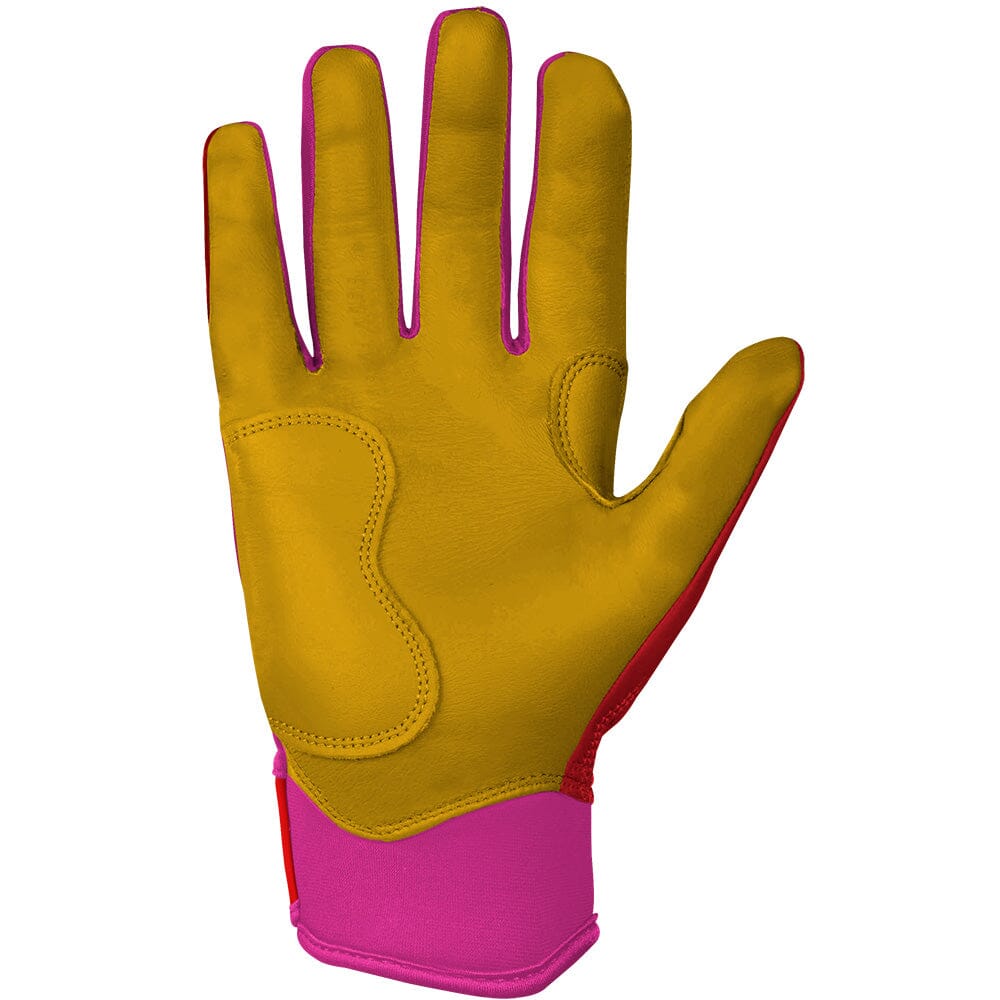 Bader Series Short Cuff Batting Gloves - Pink- quickbuy