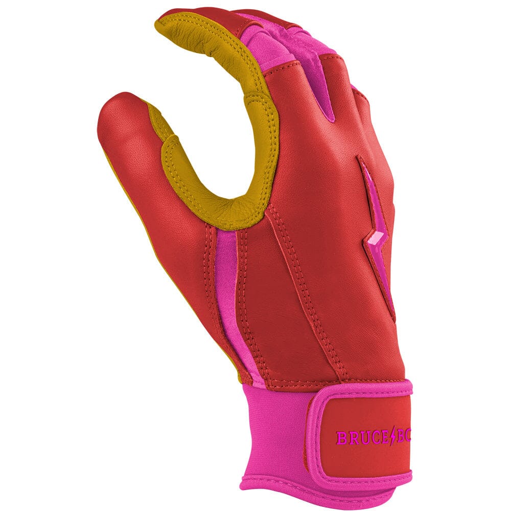 Bader Series Short Cuff Batting Gloves - Pink- thumb 5