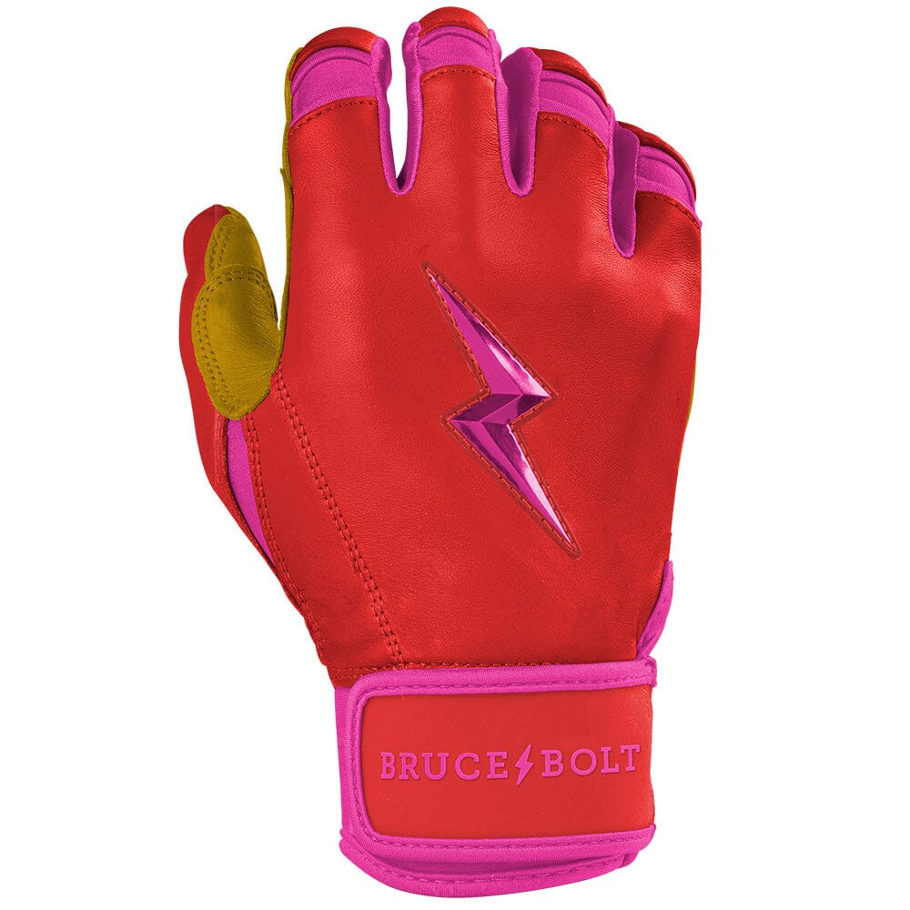 Bader Series Short Cuff Batting Gloves - Pink- thumb 4