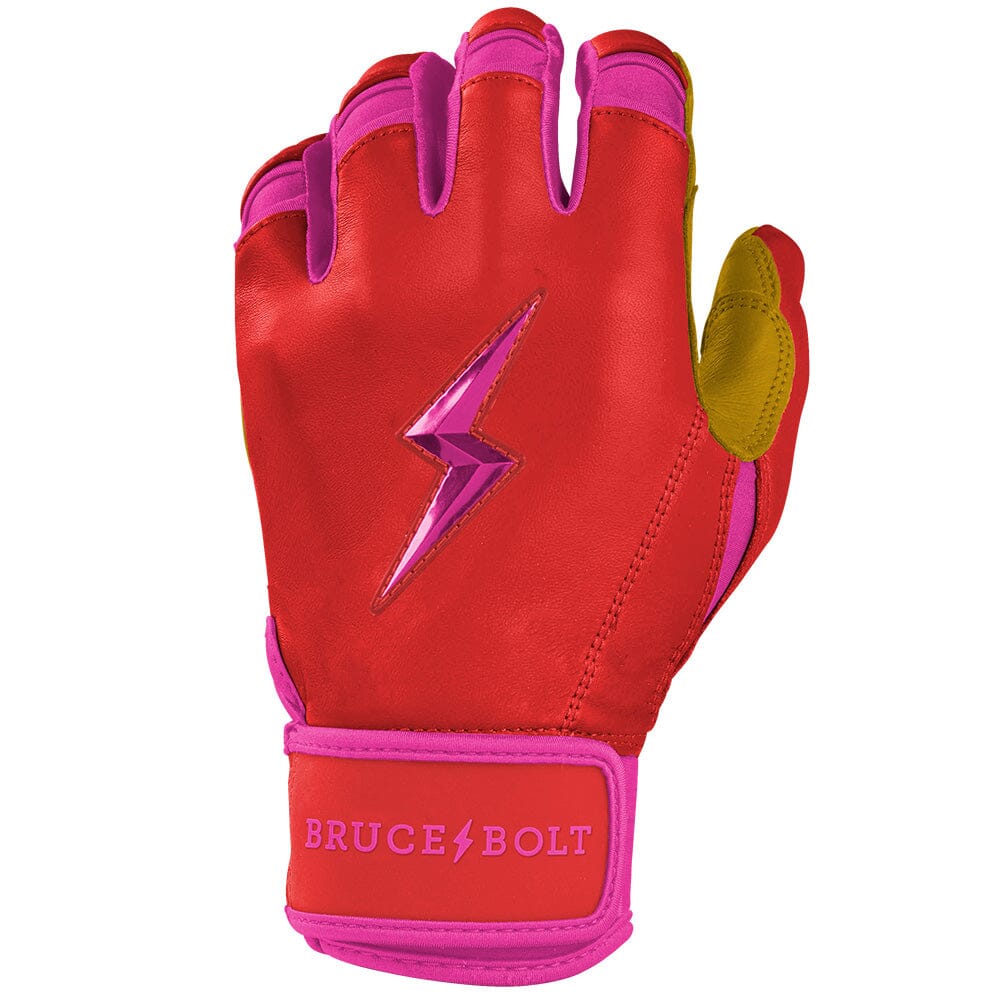 Bader Series Short Cuff Batting Gloves - Pink- thumb 3
