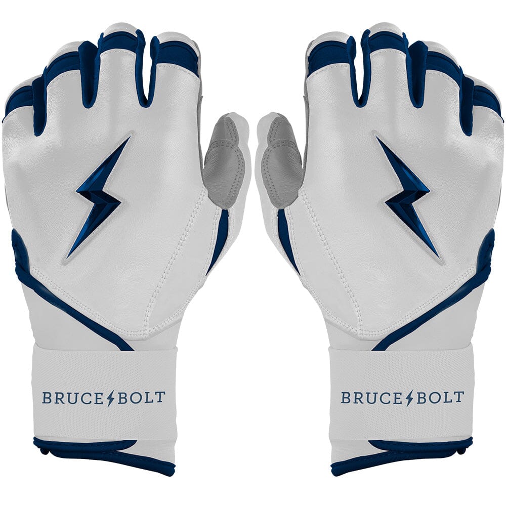 Chrome Series Long Cuff Batting Gloves - Navy- quickbuy