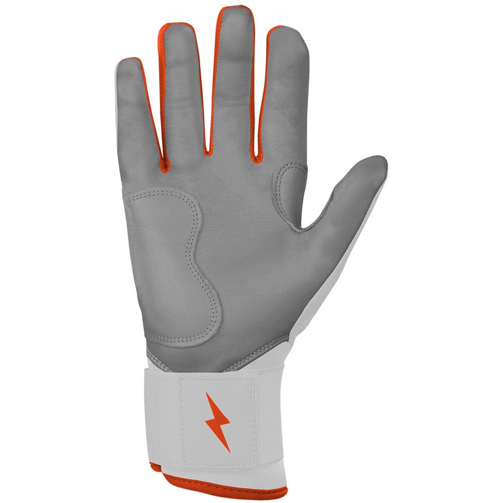Chrome Series Long Cuff Batting Gloves - Orange- quickbuy