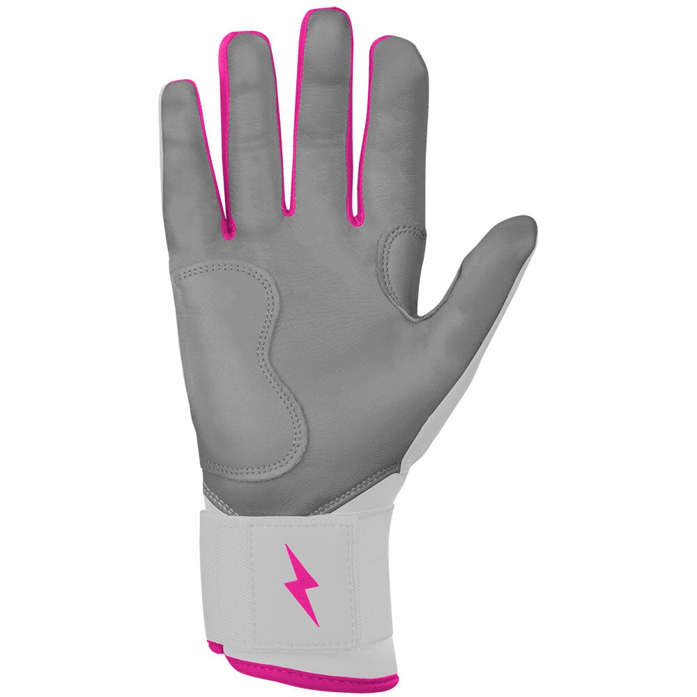 Chrome Series Long Cuff Batting Gloves - Pink- quickbuy