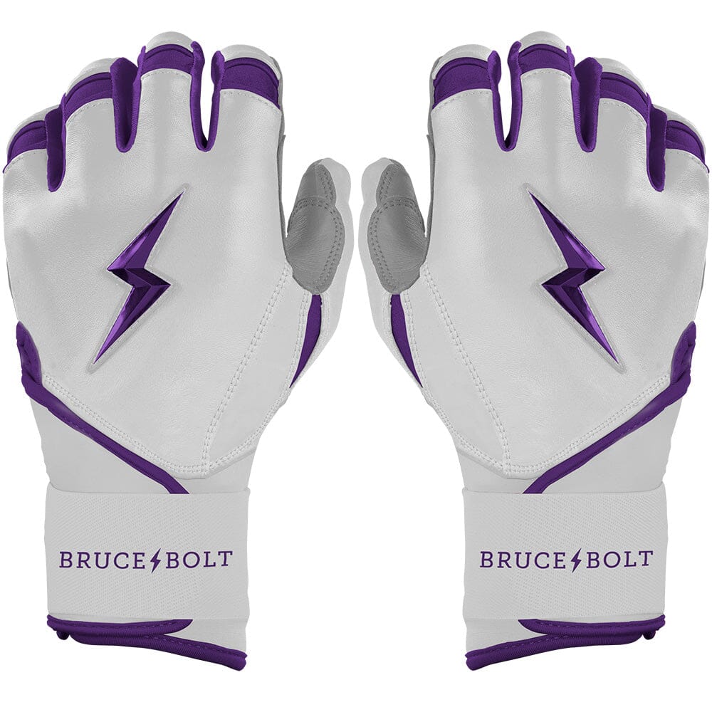 Chrome Series Long Cuff Batting Gloves - Purple- quickbuy
