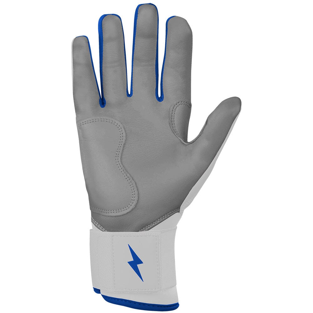 Chrome Series Long Cuff Batting Gloves - Royal- quickbuy