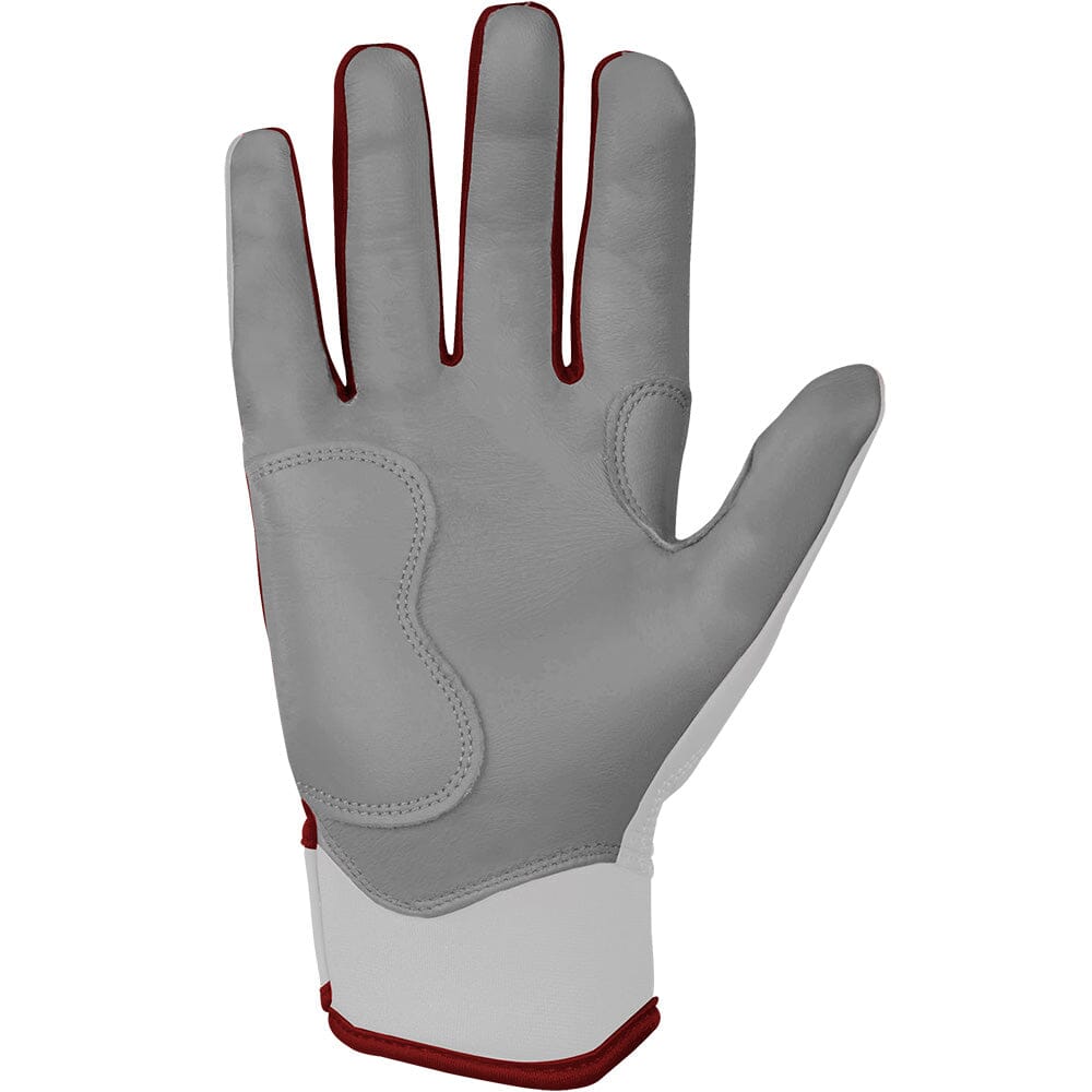 Chrome Series Short Cuff Batting Gloves - Maroon- quickbuy