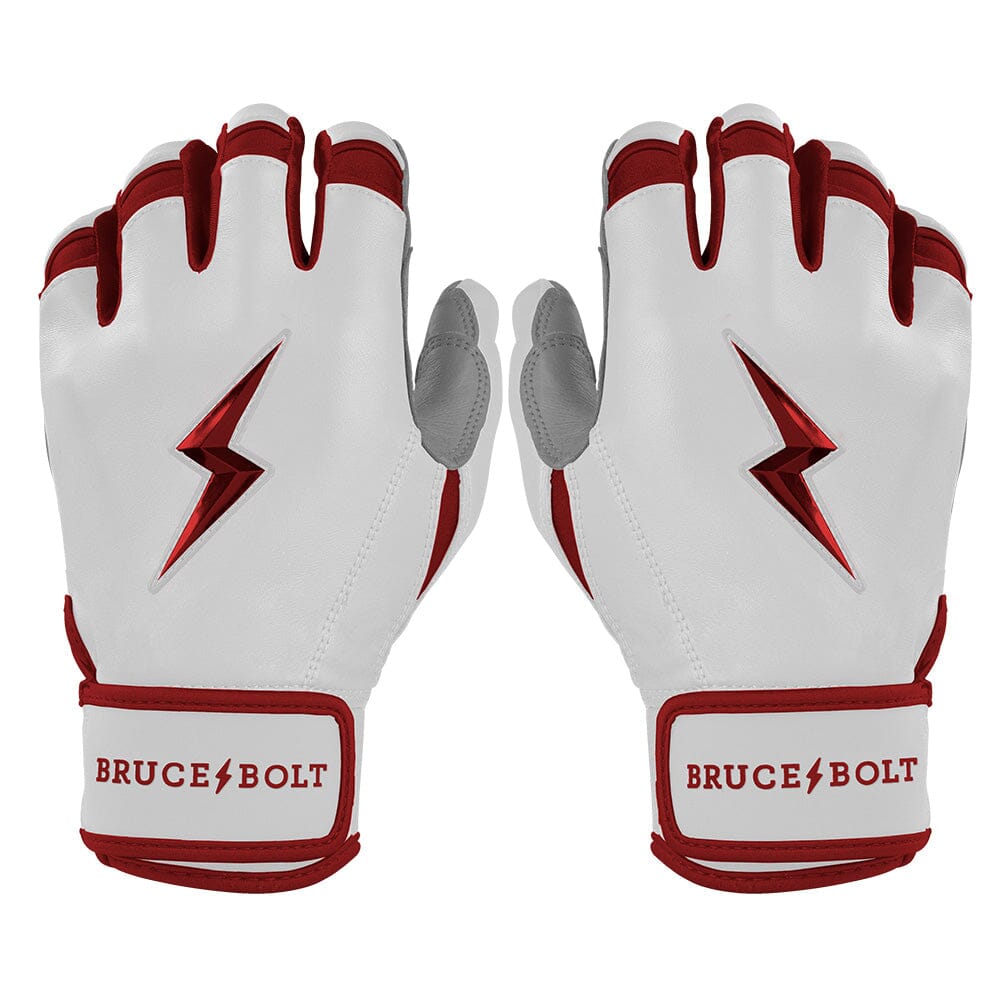 Chrome Series Short Cuff Batting Gloves - Maroon- quickbuy