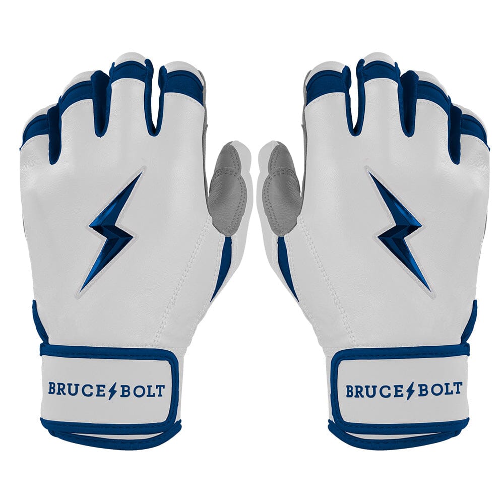 Chrome Series Short Cuff Batting Gloves - Navy- quickbuy