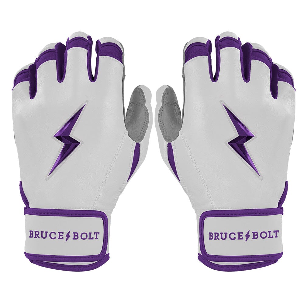 Chrome Series Short Cuff Batting Gloves - Purple- quickbuy