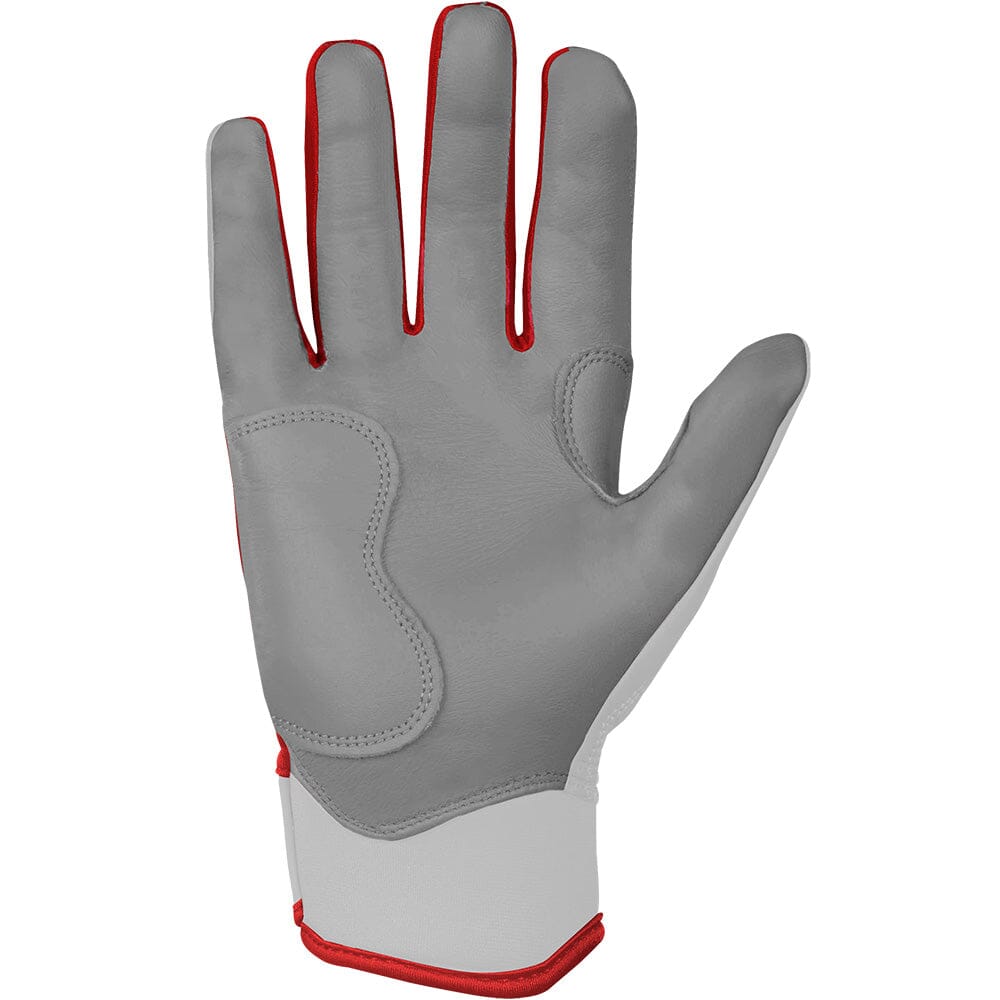Chrome Series Short Cuff Batting Gloves - Red- quickbuy