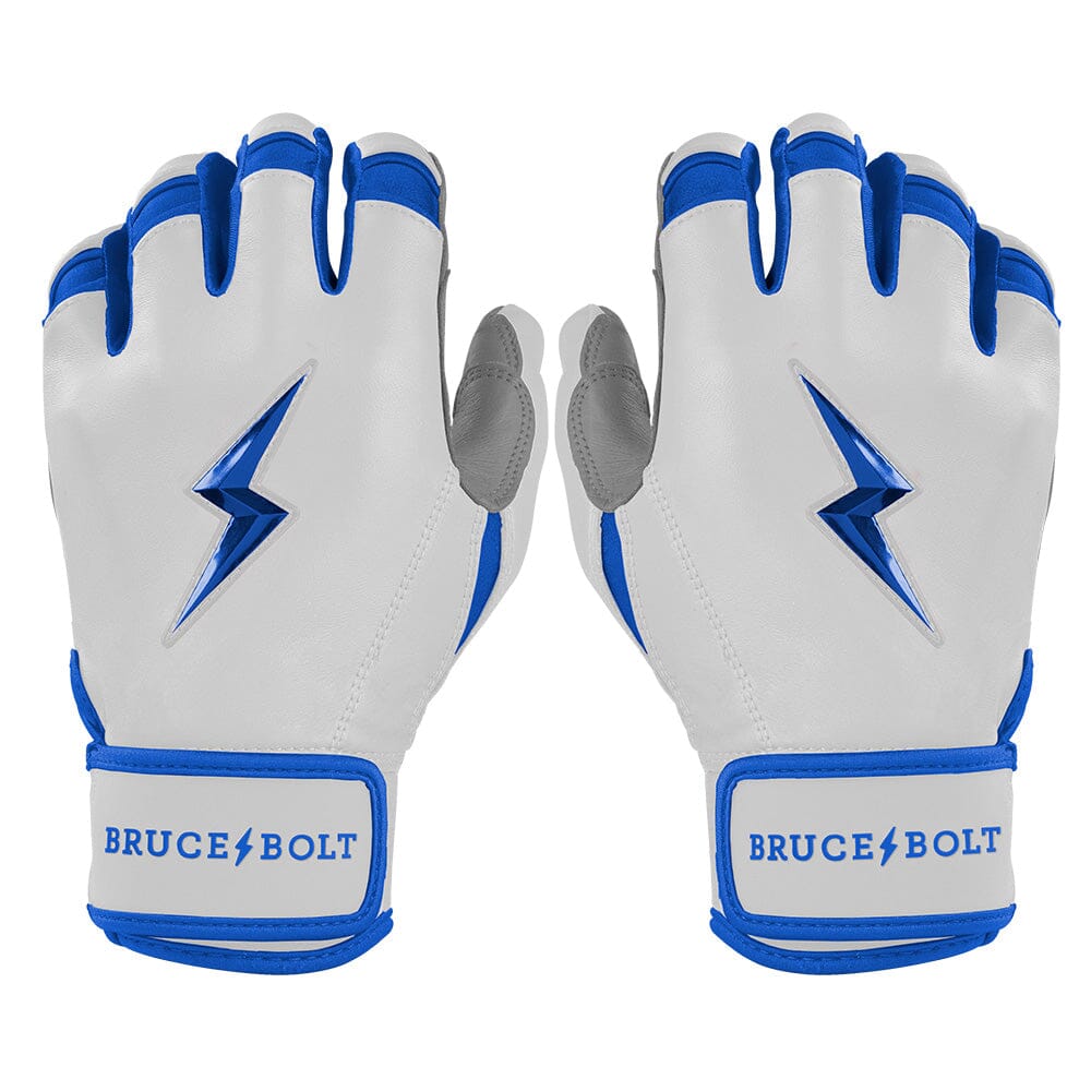 Chrome Series Short Cuff Batting Gloves - Royal- quickbuy
