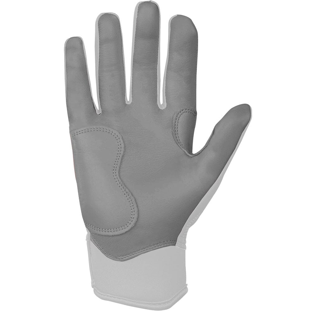 Chrome Series Short Cuff Batting Gloves - White- quickbuy
