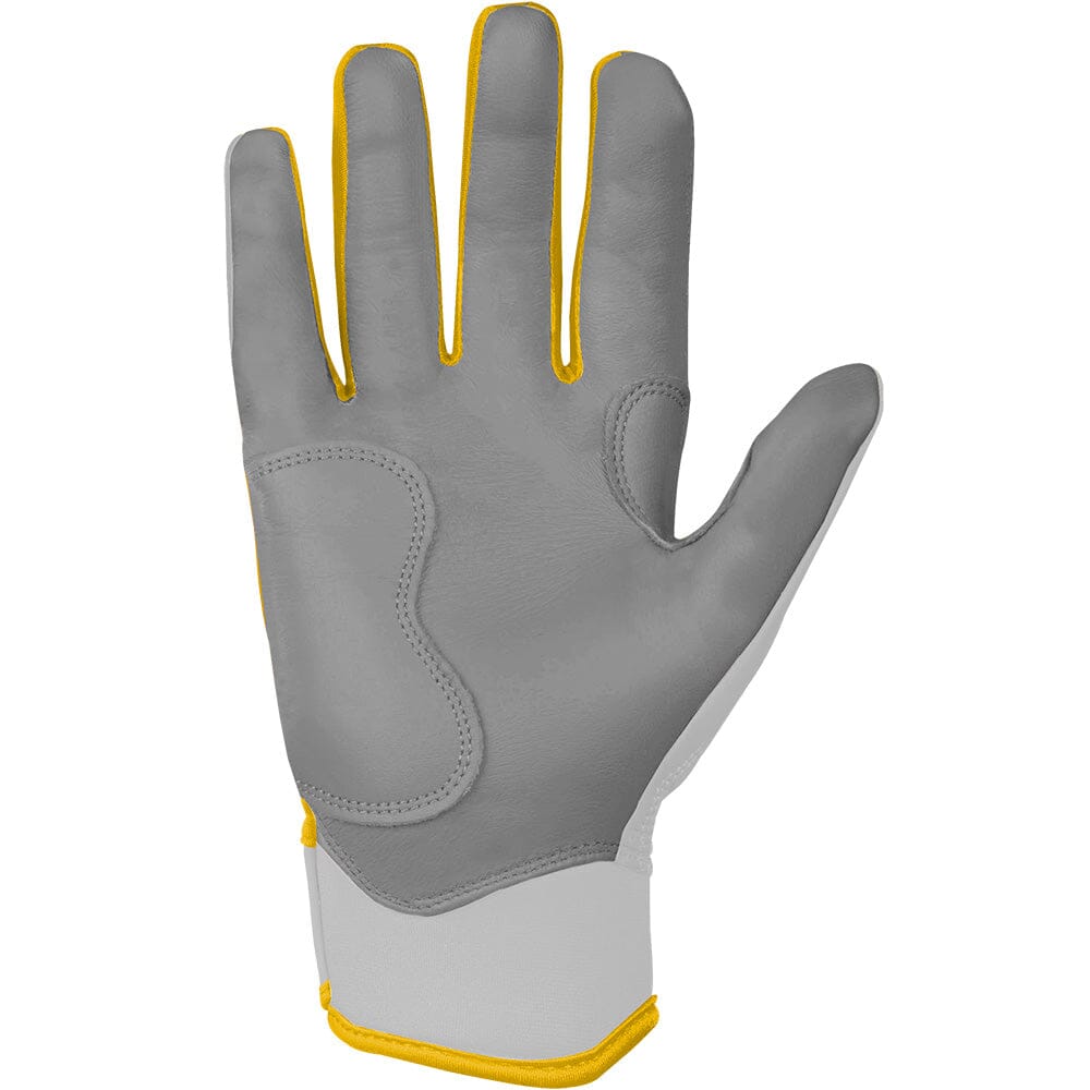Chrome Series Short Cuff Batting Gloves - Yellow- quickbuy