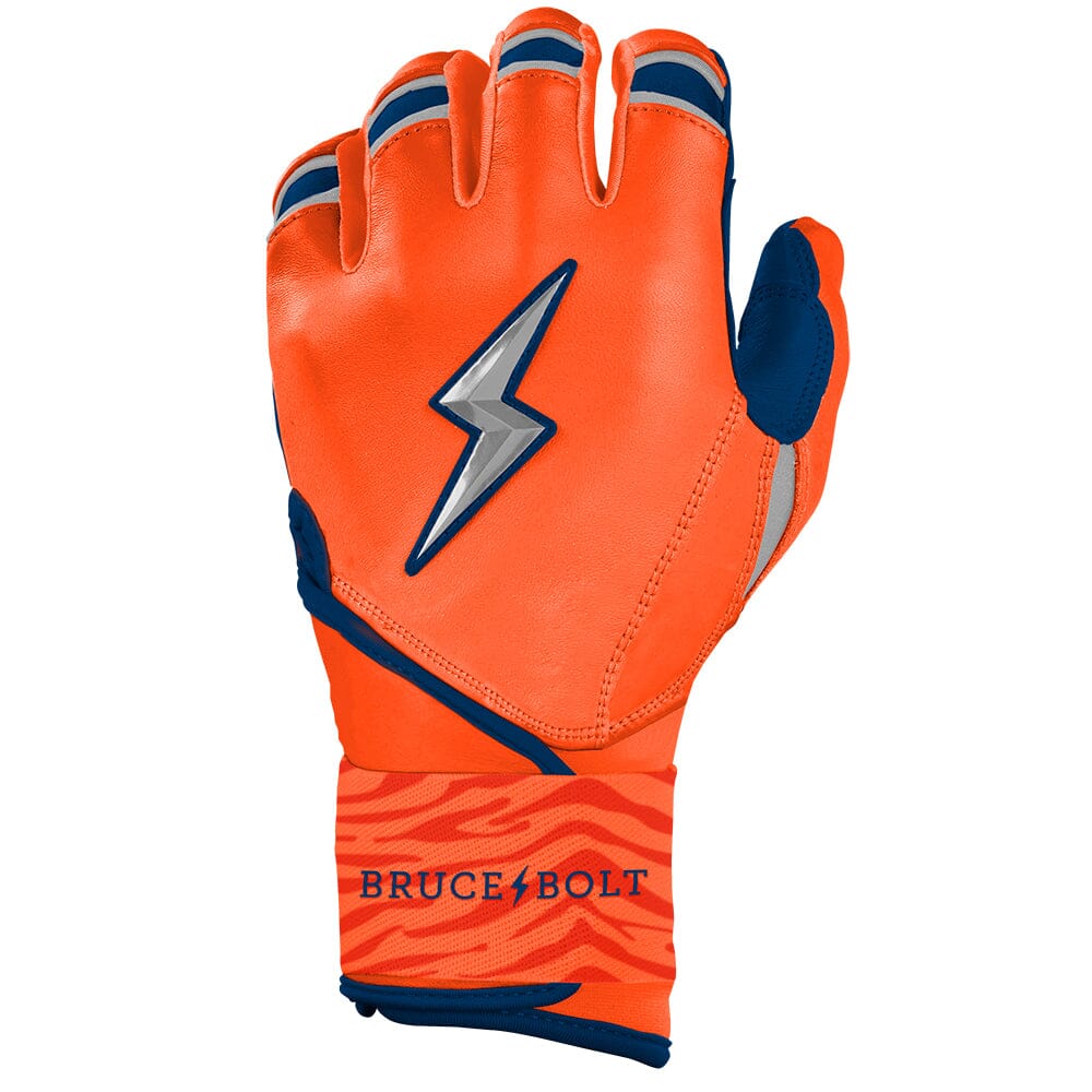 Clark Series Long Cuff Batting Gloves - Navy/Orange- quickbuy
