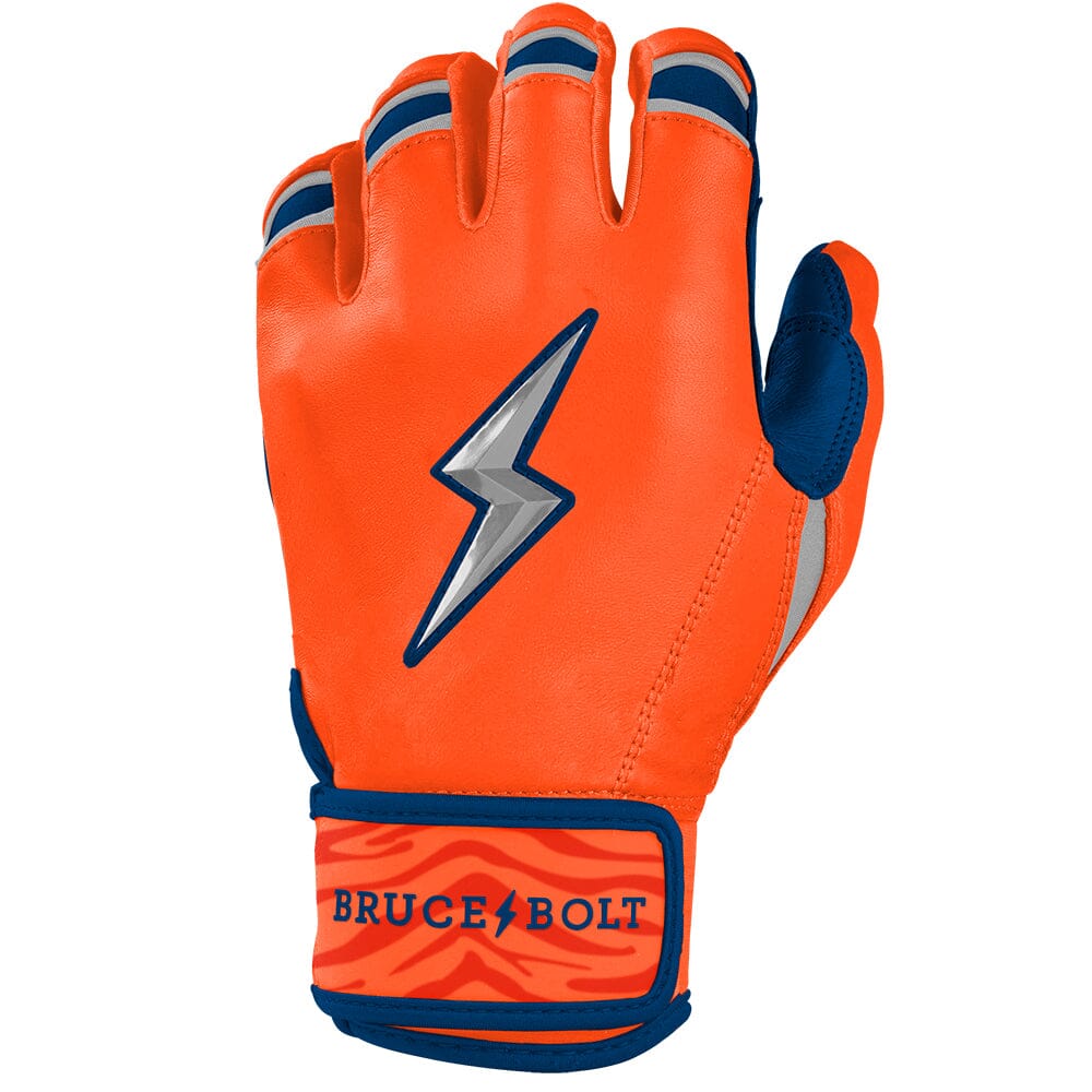 Clark Series Short Cuff Batting Gloves - Navy/Orange- quickbuy