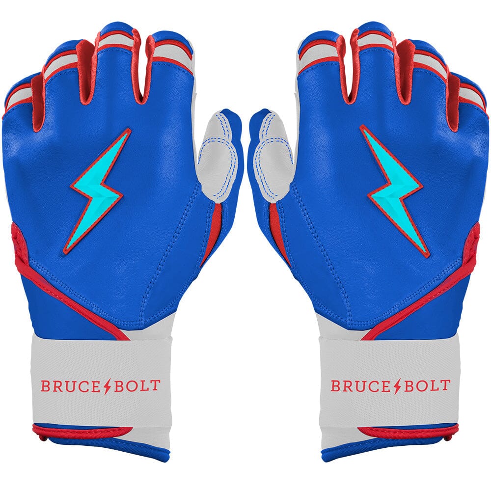 Outman Series Long Cuff Batting Gloves - Blue- quickbuy