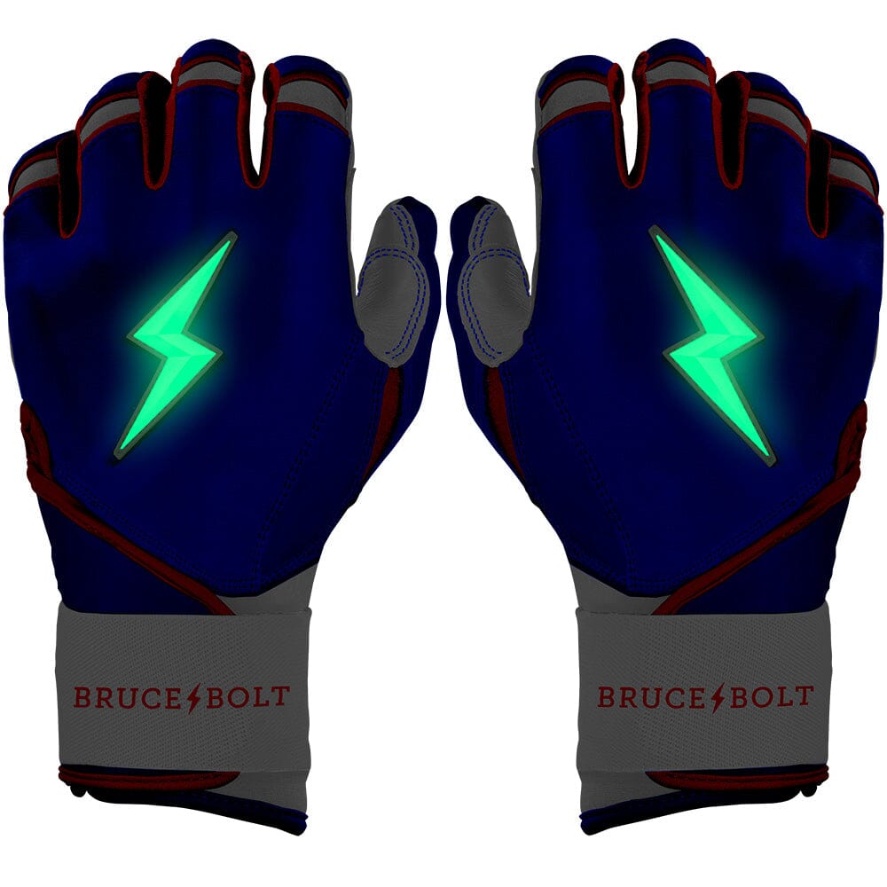 Outman Series Long Cuff Batting Gloves - Blue- thumb 6