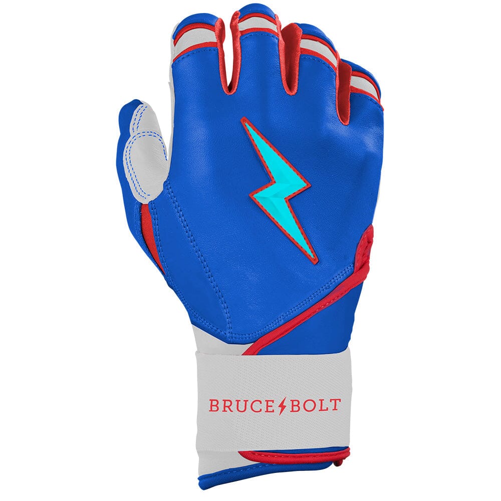 Outman Series Long Cuff Batting Gloves - Blue- thumb 4