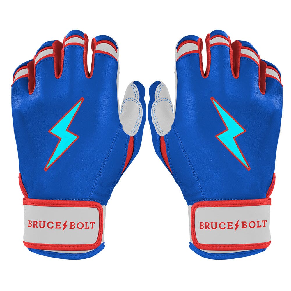 Outman Series Short Cuff Batting Gloves - Blue- quickbuy