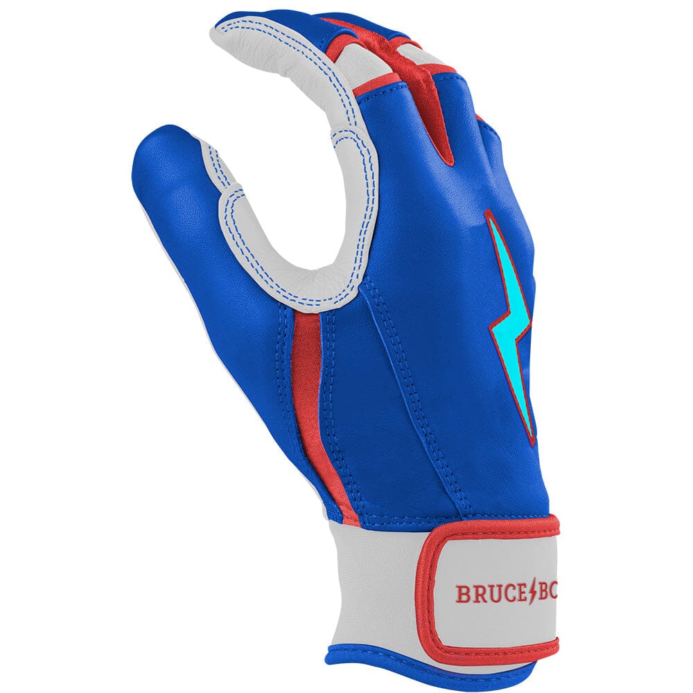 Outman Series Short Cuff Batting Gloves - Blue- thumb 5