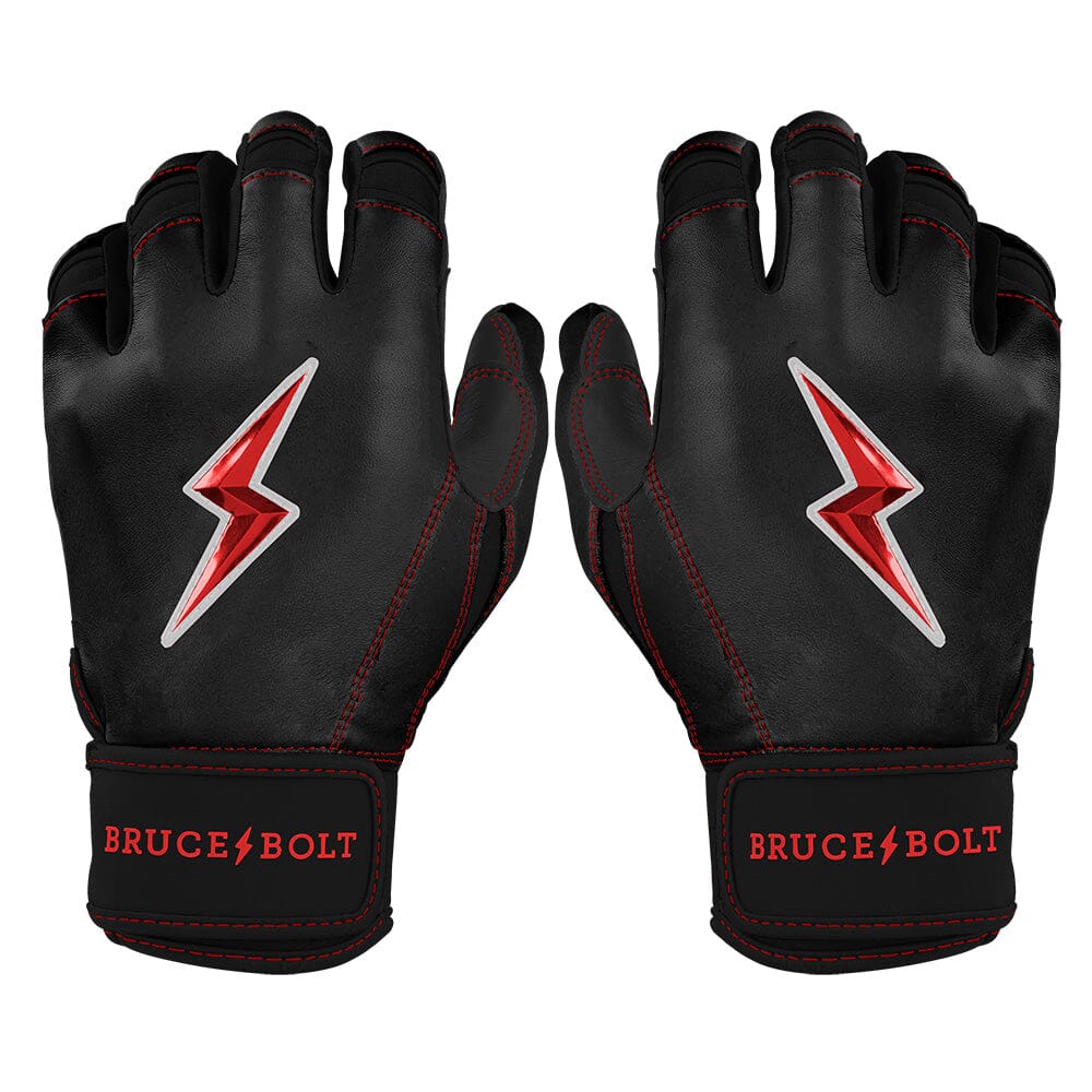 TC42 Series Short Cuff Batting Gloves - Black- quickbuy
