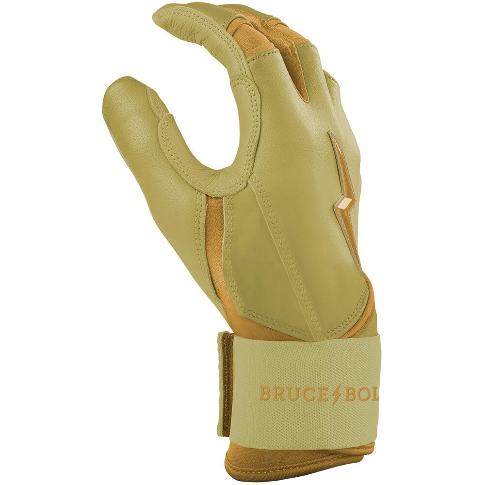 Gold Series Long Cuff Batting Gloves - Gold- thumb 5