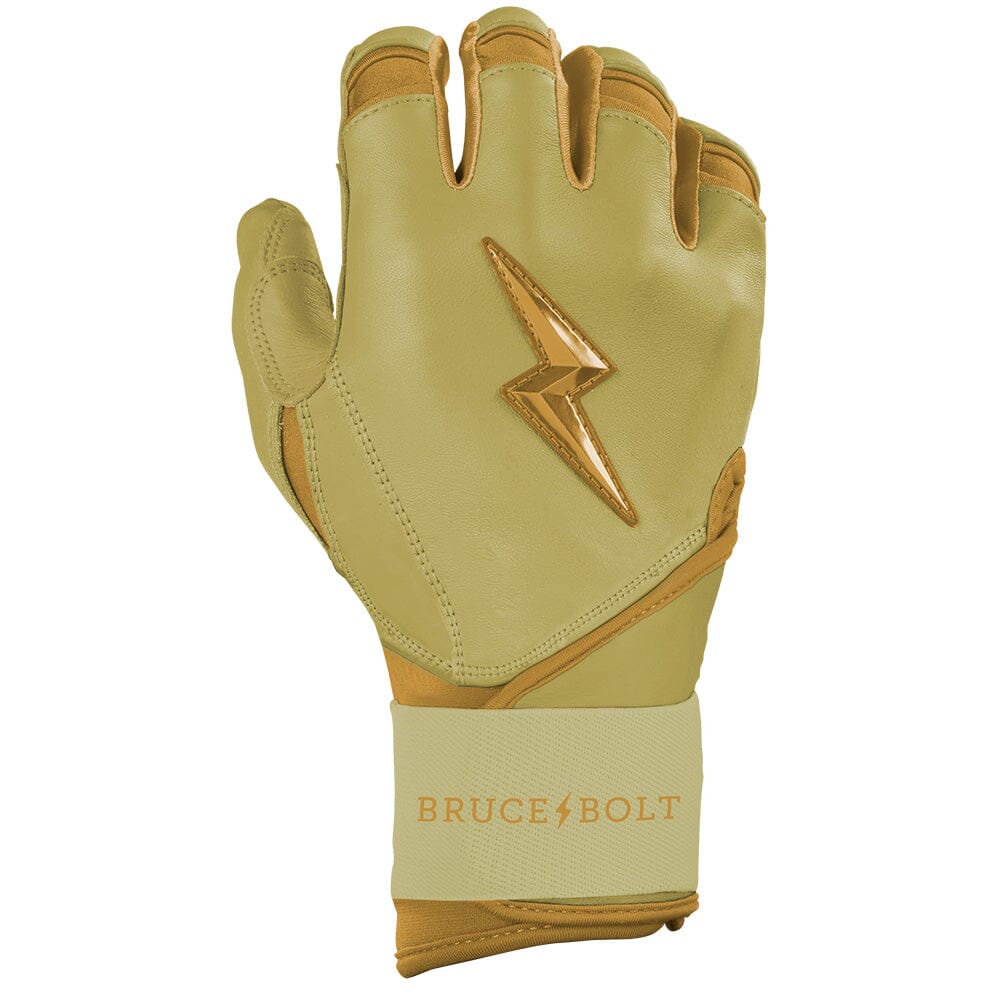 Gold Series Long Cuff Batting Gloves - Gold- thumb 4
