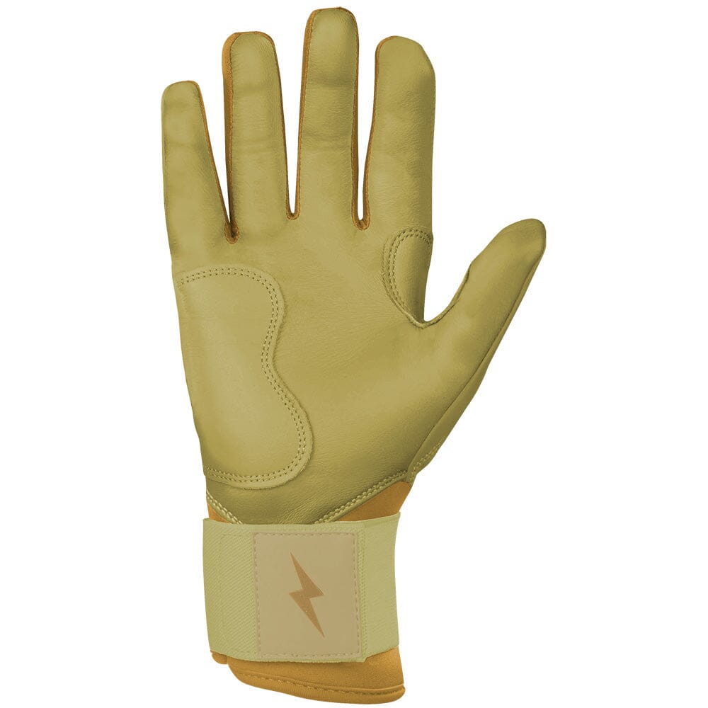Gold Series Long Cuff Batting Gloves - Gold- quickbuy