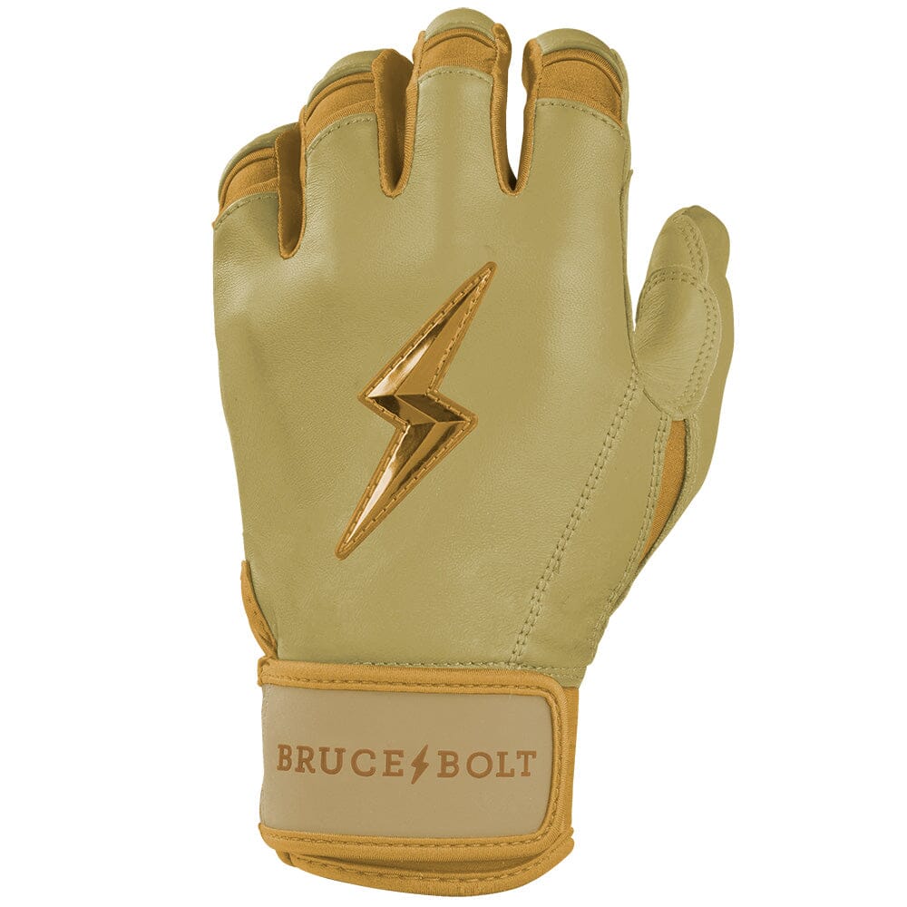 Gold Series Short Cuff Batting Gloves - Gold- thumb 3