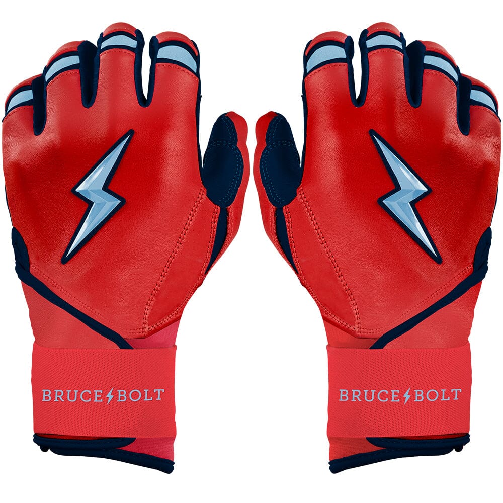 Nootbaar Series Long Cuff Batting Gloves - Red- quickbuy