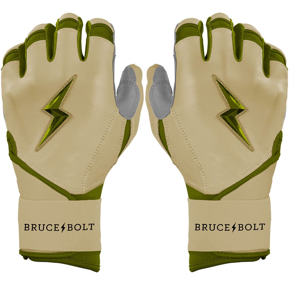 Patriot Series Long Cuff Batting Gloves - Military Brown- quickbuy