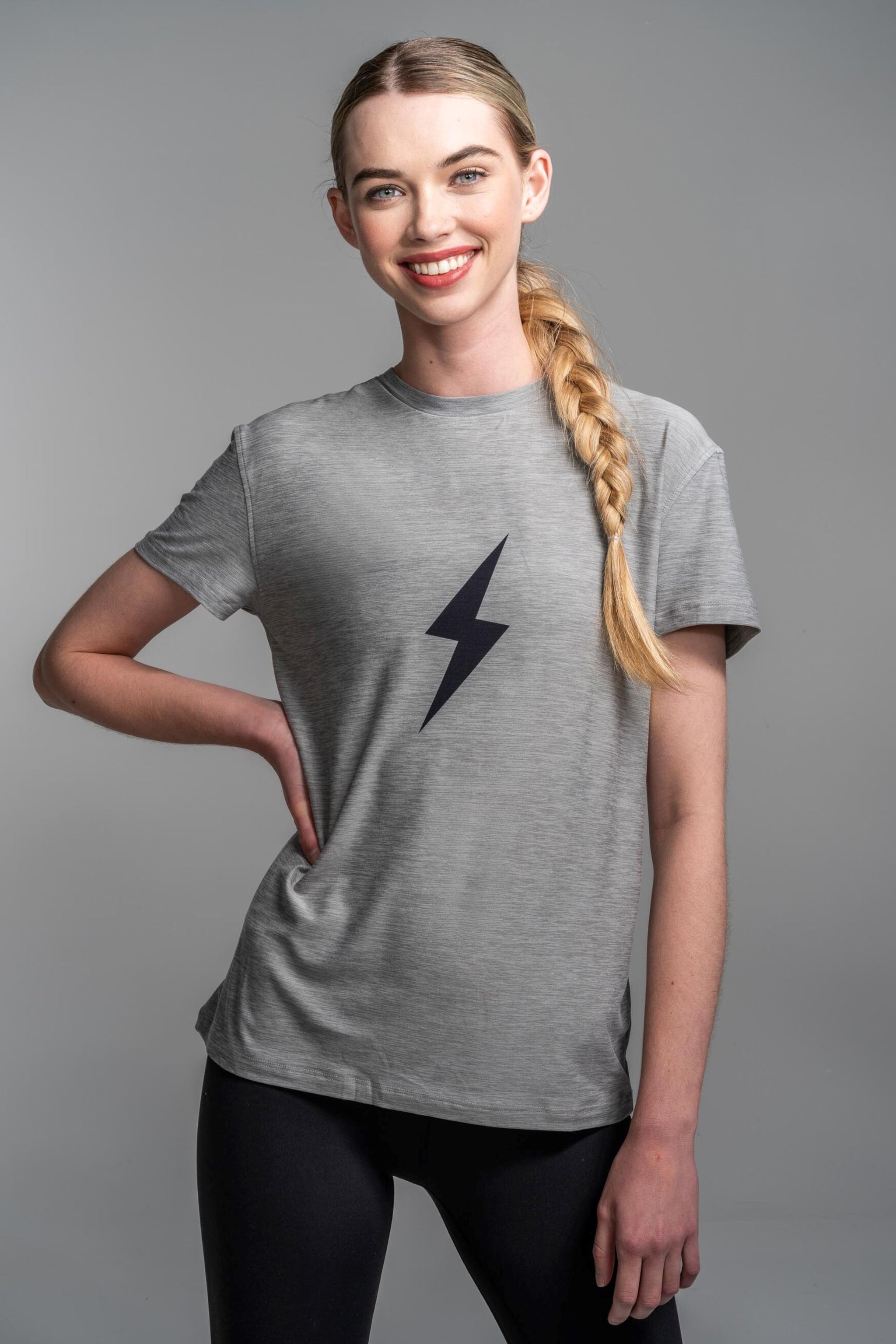 Women's "BOLT" SuperSoft T-Shirt - Grey- quickbuy